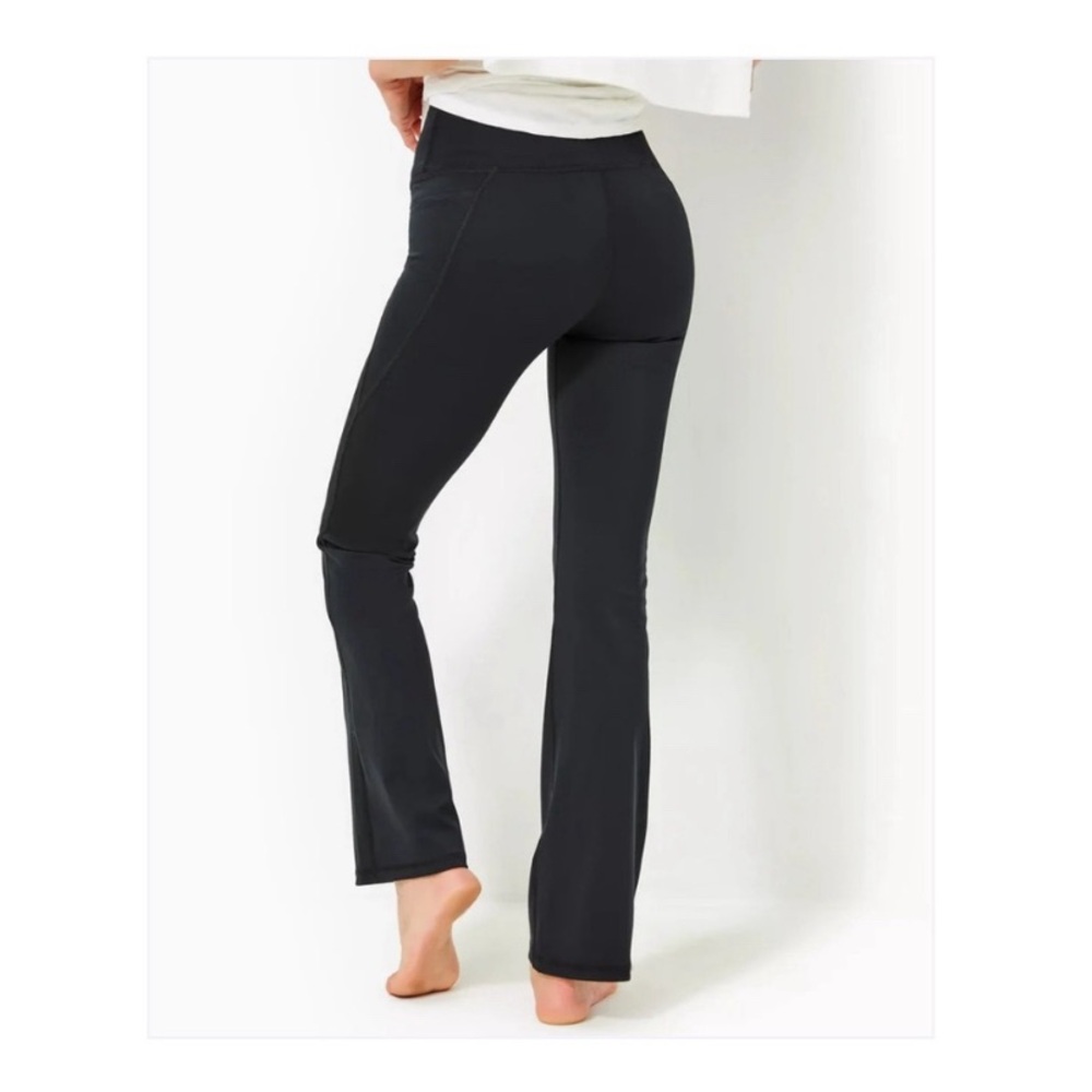 Lilly Pulitzer Carpe Vita Flare Legging Sz S Onyx Black 31.5" Inseam Luxletic